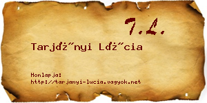 Tarjányi Lúcia névjegykártya